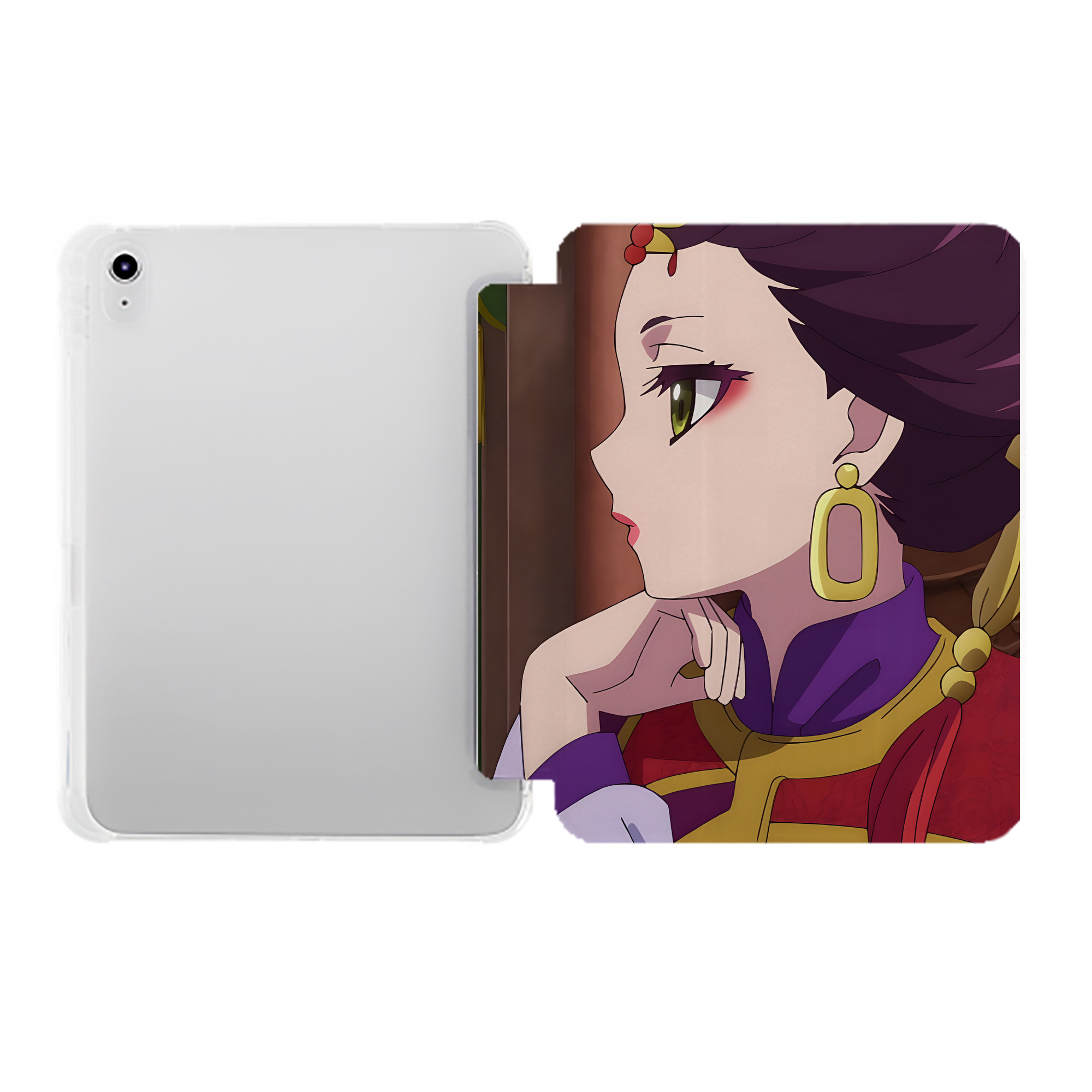 （画像用） 薬屋のひとりごと The Apothecary Diaries IPad ケース ペン収納付き 三つ折りスタンド PUレザー×シリコン 対応機種9.5/10.5/10.9インチ